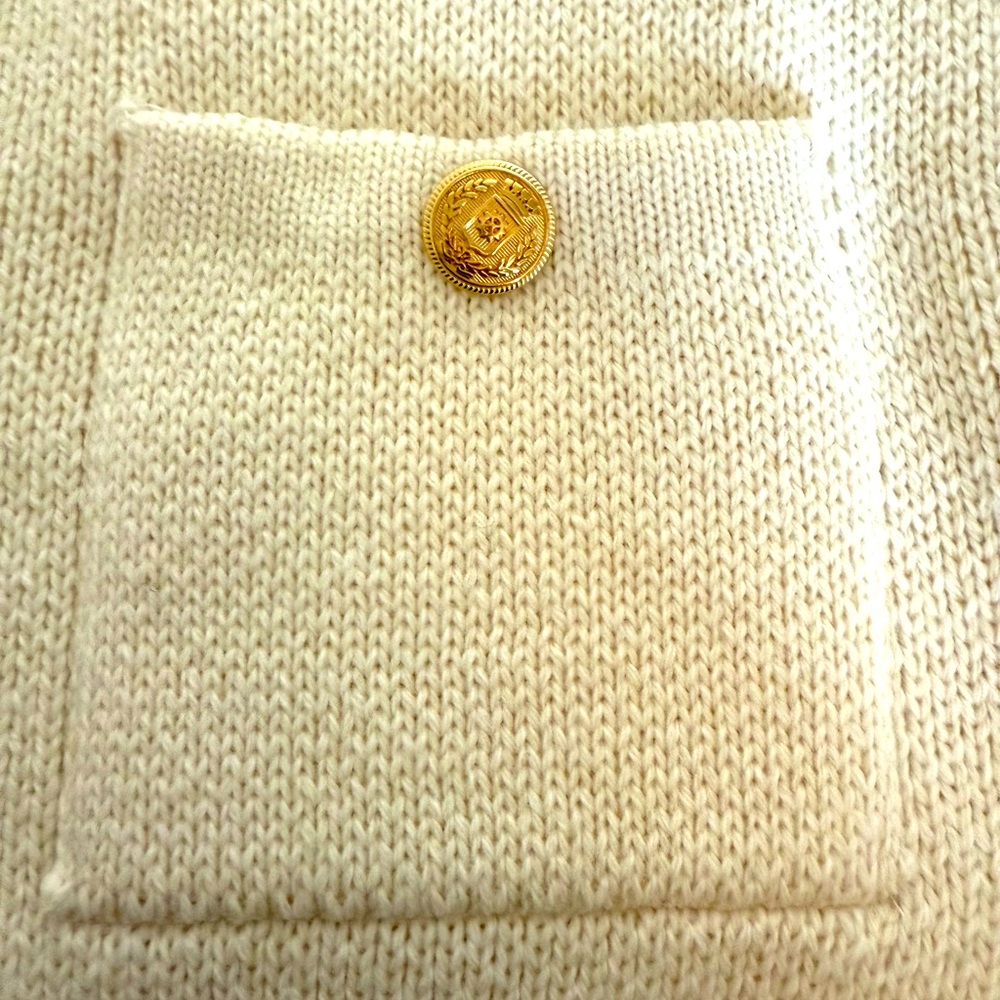 Chic Cream Button-Up Cardigan - Picture 8 of 11